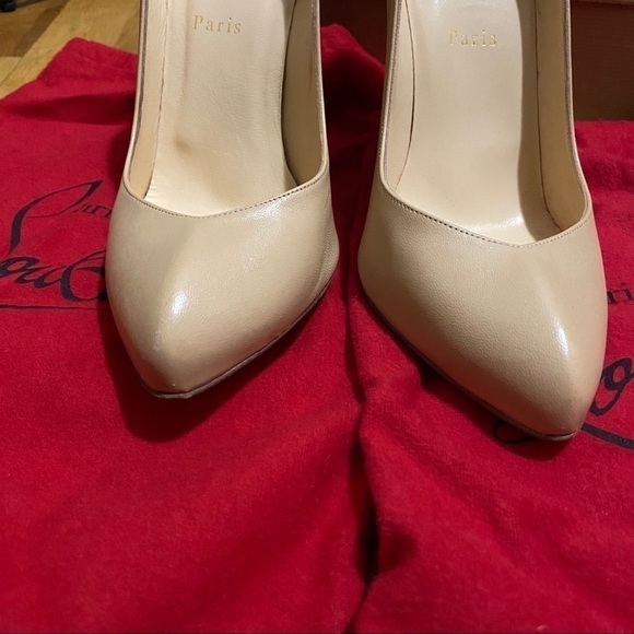 Christian Louboutin breche 100 nappa shiny 40.5 10.5 women’s heels shoes - Picture 3 of 7